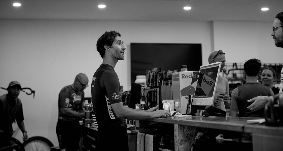 Local riders engaging with Giant Adelaide team in store