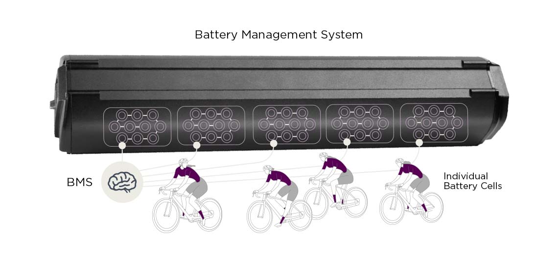 Grafik des Batteriemanagementsystems in einem Liv-E-Bike-Akku