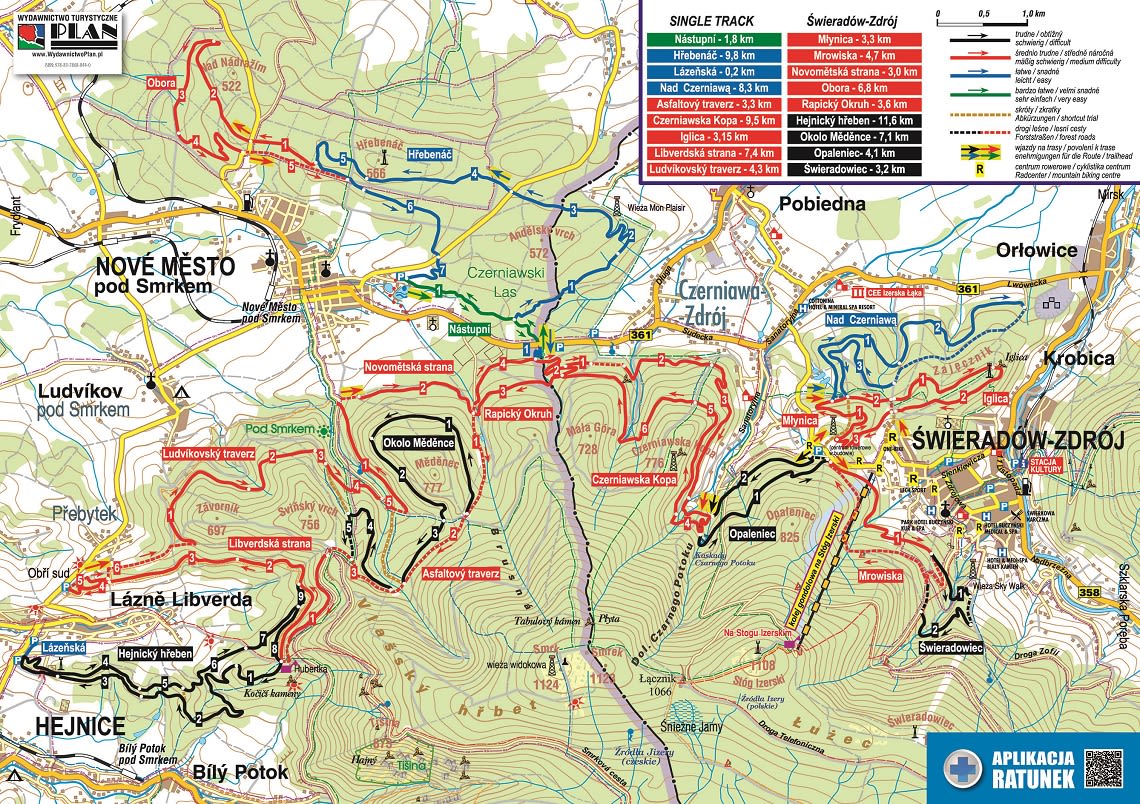 mapa single tracki świeradów
