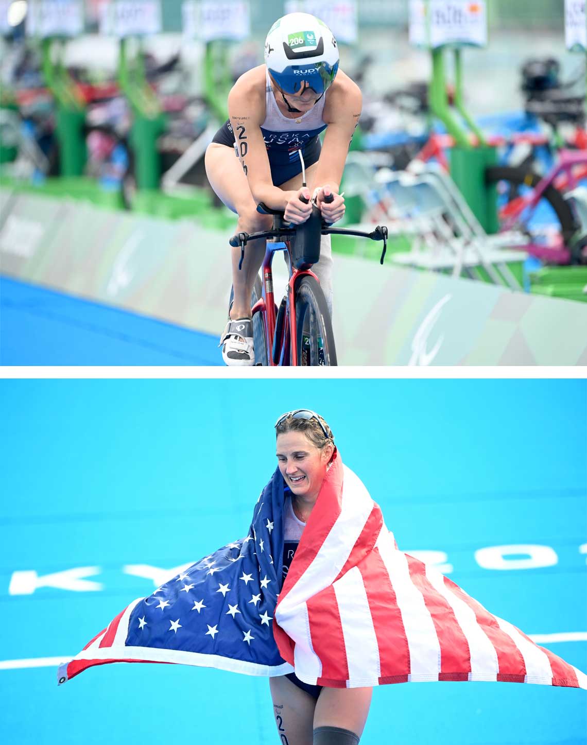 Allysa Seely winning Tokyo Paralympic Triathlon