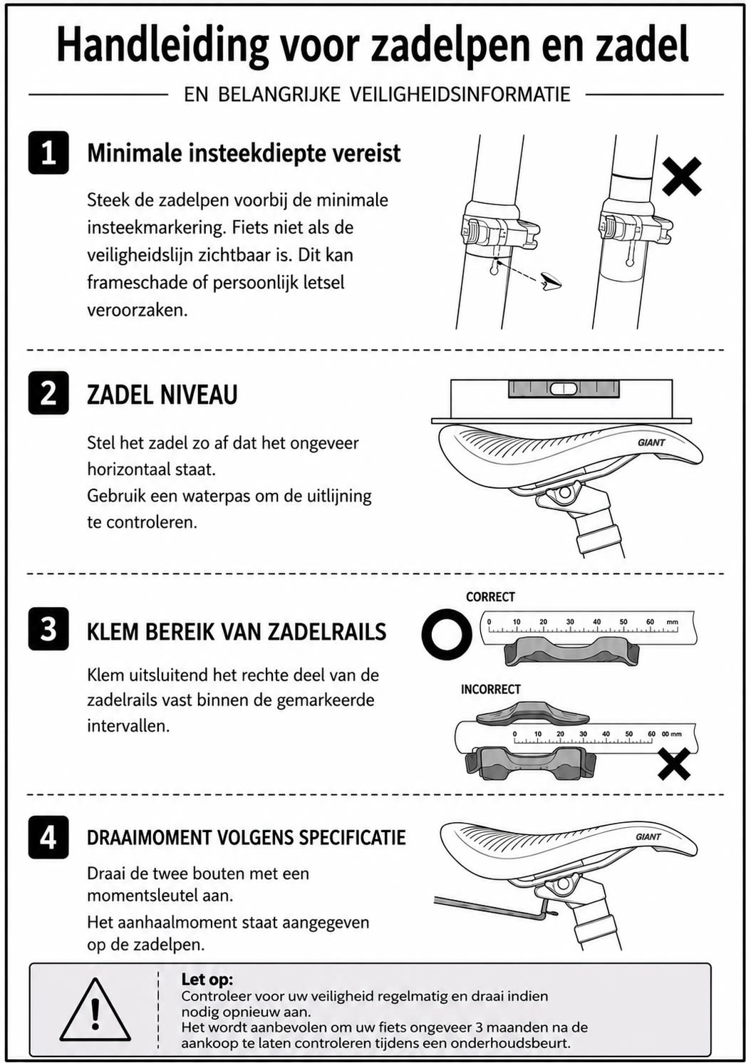 Handleiding voor zadelpen en zadel
