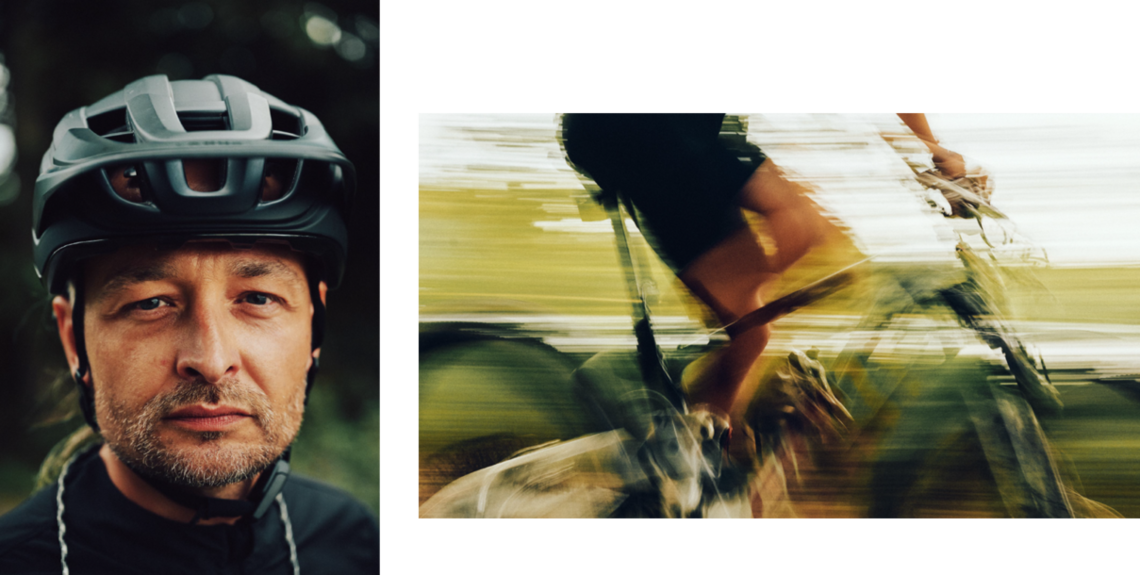 Giant retail staff greeting customers and inviting them to learn about bikes and services.