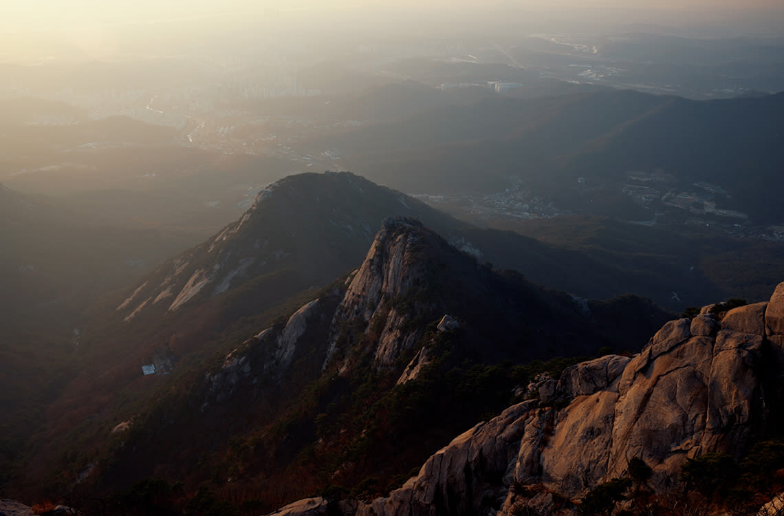 Bukhansan mountain range.