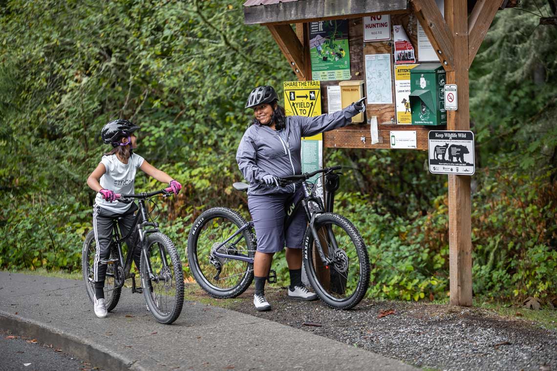 choose the right mountain bike trail for riding with kids