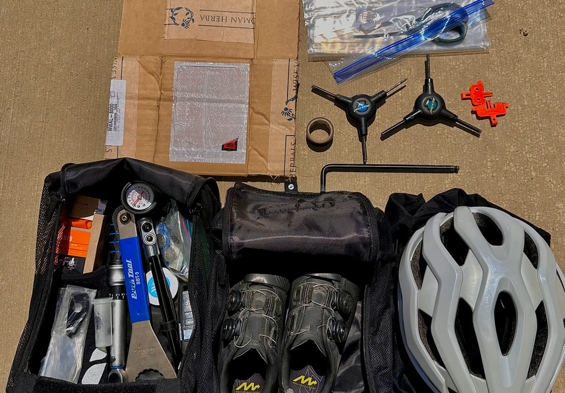 supplies for packing a bike