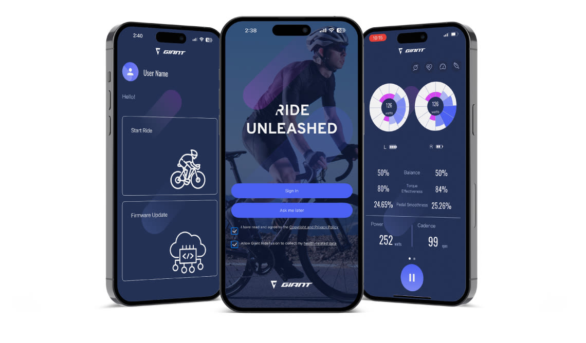 screenshot of RideFusion app