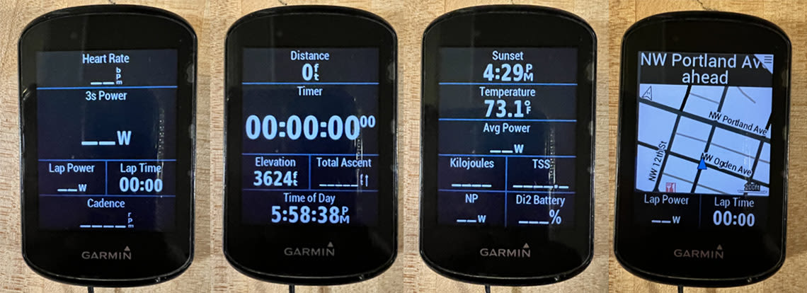 Garmin Screens