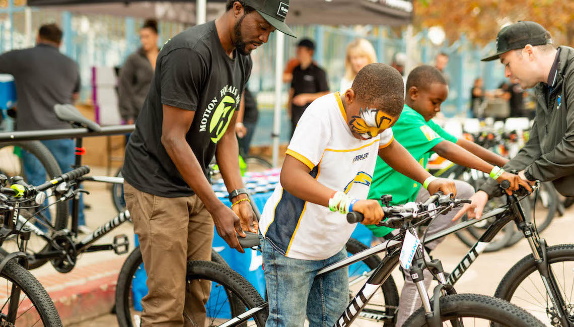 The Bahati Foundation helps kids in under-served communities by donating bikes and gear to them.