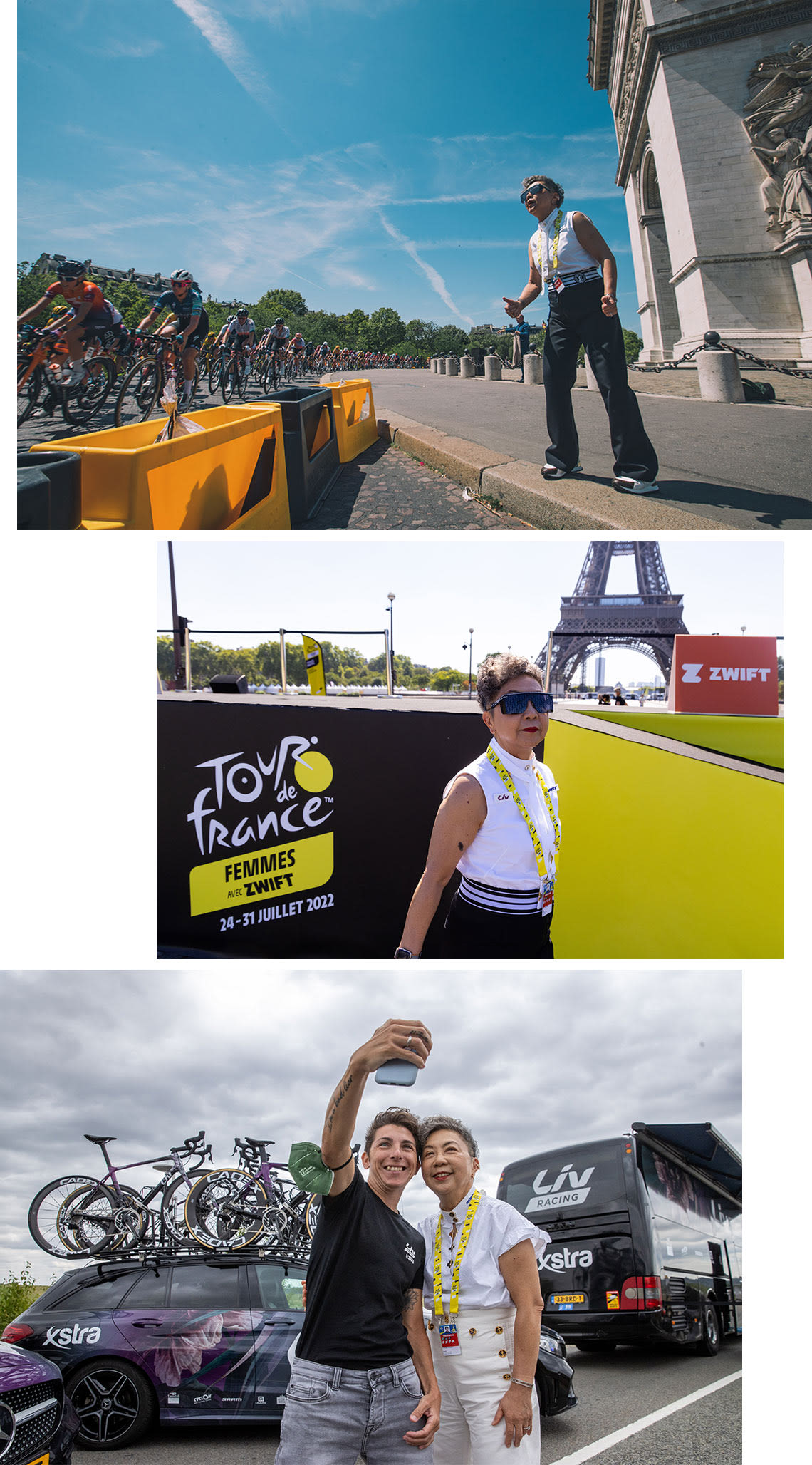 Bonnie Tu at the inaugural Tour de France Femmes avec Zwift