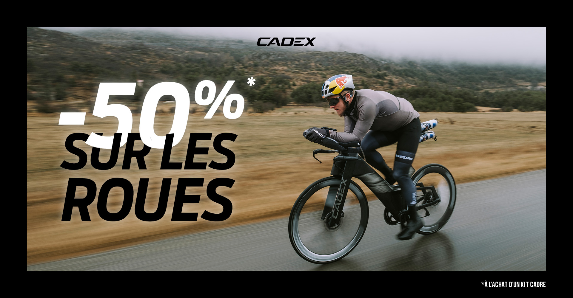 Kristian Blummenfelt sur son vélo de chrono kit cadre CADEX Tri