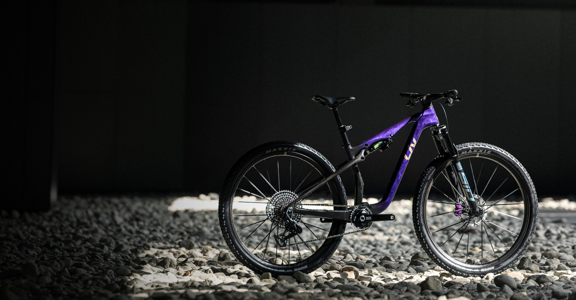 Purple mountain bike