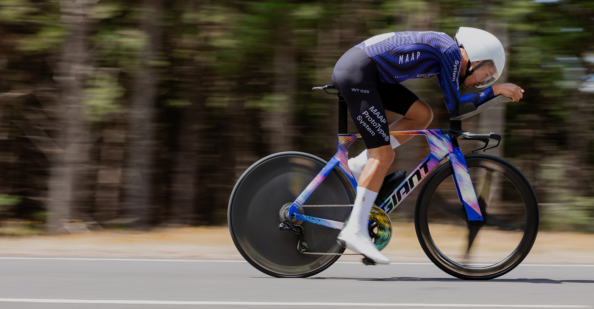 triathlete on a bike