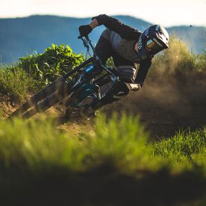 Reece on a Glory Advanced 27.5 bike