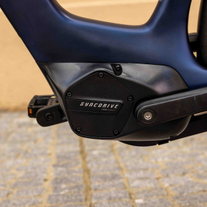 A close up look at the Giant Entour E+ integrated battery.