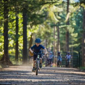 young rider on a kids mountain bike