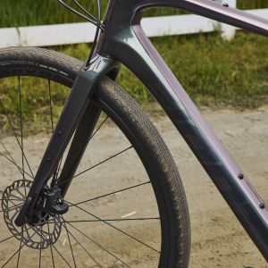 Closeup of fork detail on bicycle