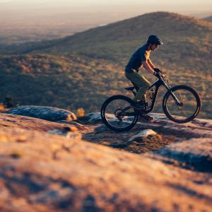 Mountain biker on trail