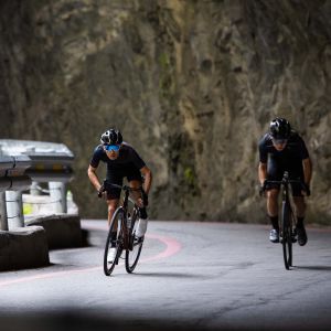 Two road biker approach on Giant SLR handlebars.