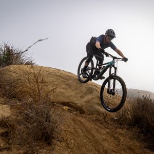 enduro mtb rider in action