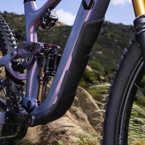 Close-up view of down tube.