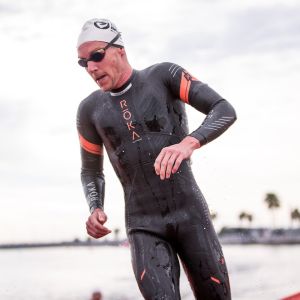 Appleton coming out of the water at the 2020 Challenge Daytona event in Florida.