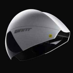 Giant Rivet Mips Aero helmet from an angle with a black background.