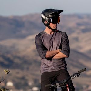 Rider with Realm Helmet and goggles