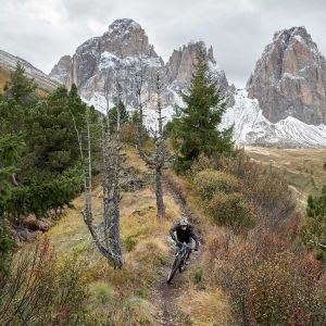 Riding MTB in the mountains