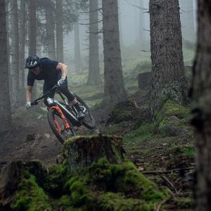 Enduro Ebike ridden in forest