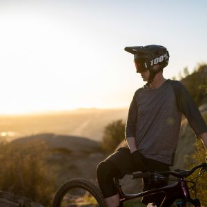 Realm MIPS helmet on mountain biker