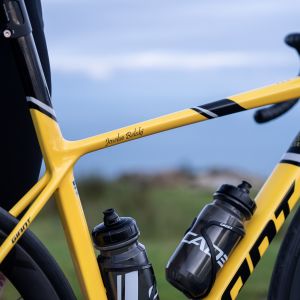 Frame view of the Giant TCR Advanced SL Legends edition with an ocean background.