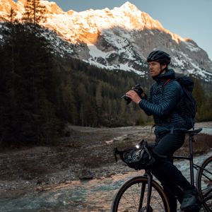 Photographer with Revolt E+ electric bike