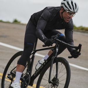 Giant TCR Advanced Pro descending with driveside facing camera.