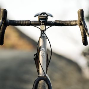 CADEX GX Handlebar mounted on a Moots titanium bicycle
