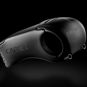 Studio photo of bicycle stem on black background