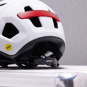 detail of cycling helmet