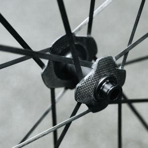 clsoeup of hub on wheels