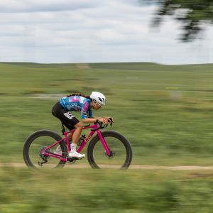 Rider wearing Tesca Pro on the Liv Devote prototype.