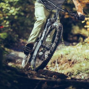 Closeup of mountain bike