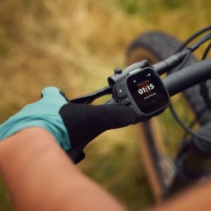 Close up view of the Liv Tempt E+ hardtail women's mountain bike control unit.