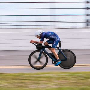Appleton riding his Trinity Advanced Pro bike on the Daytona Speedway at the 2020 PTO Championship event.