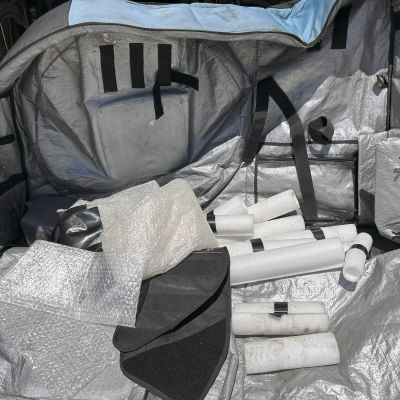 Acquire a bike case and packing material.