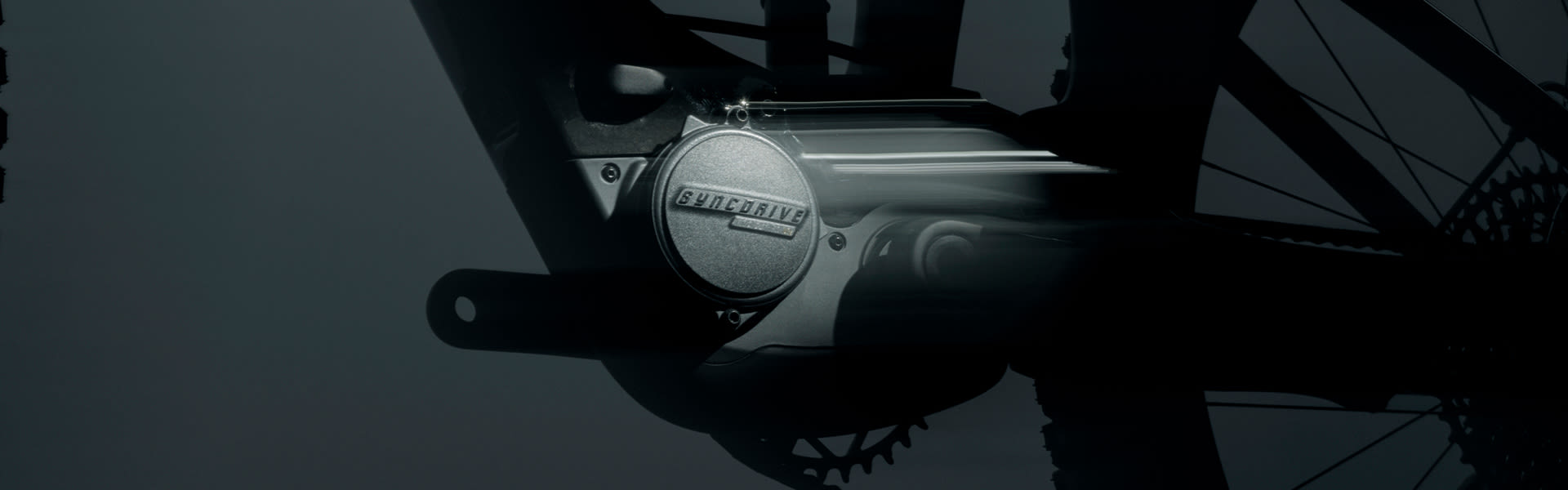 closeup of electric bike motor