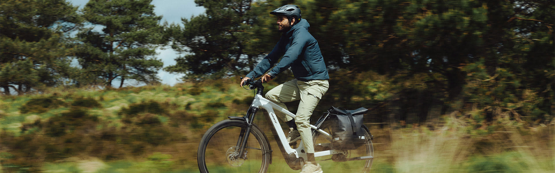 Person riding e-bike.