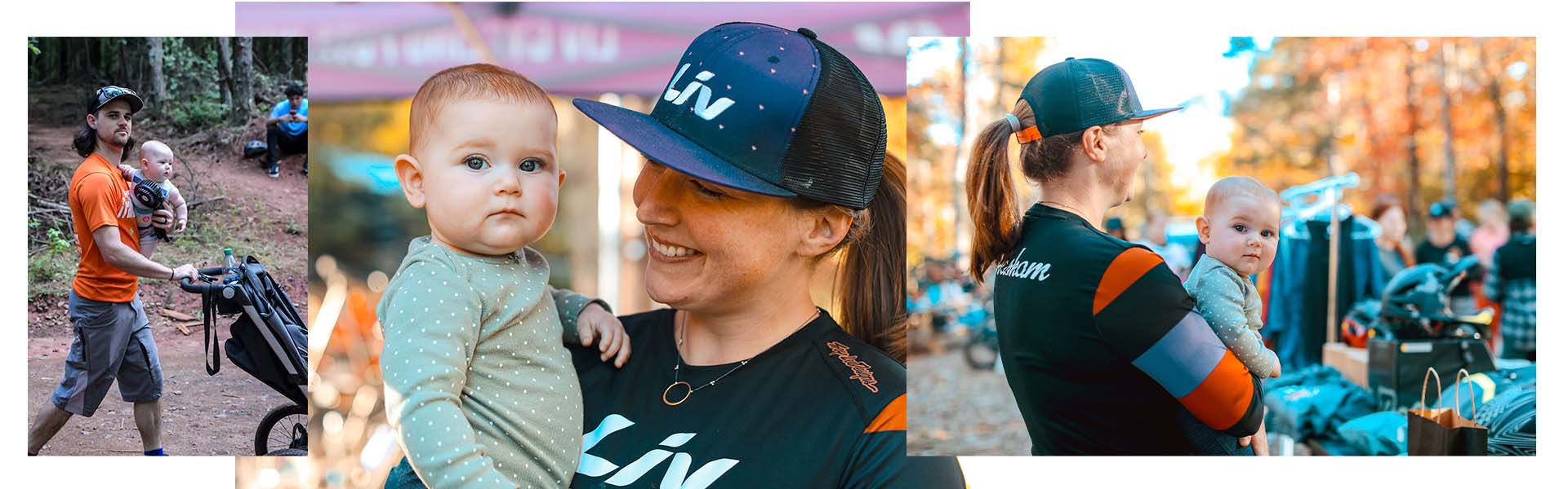 Caroline coaching, and being mom, with baby Shayla