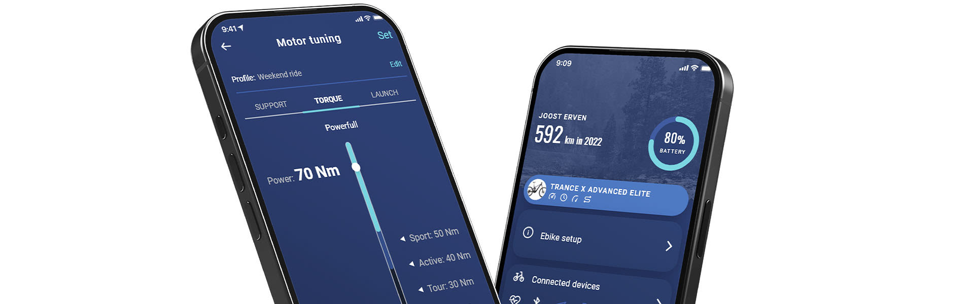 phone shown with ridecontrol application