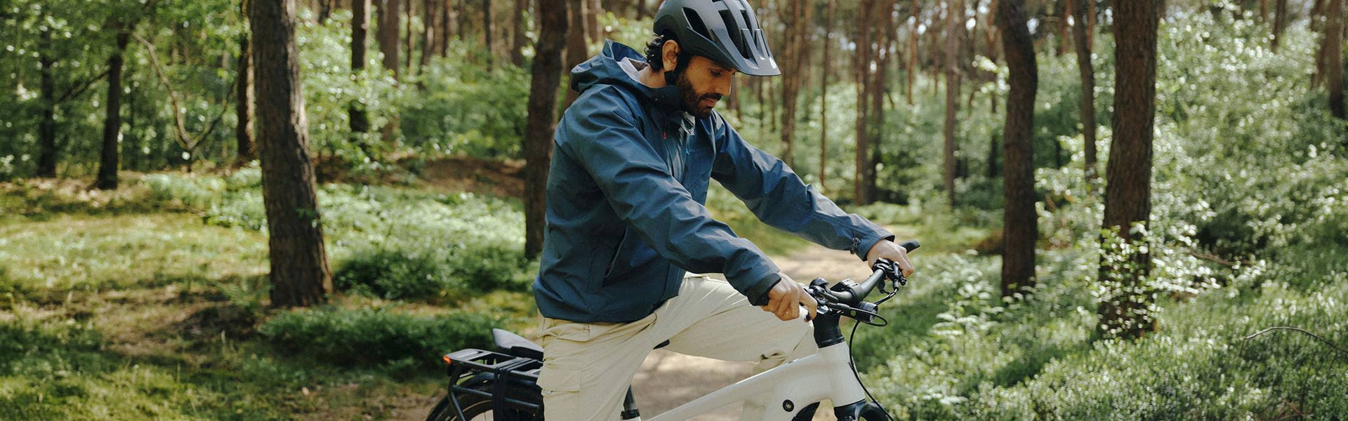 Person riding e-bike.