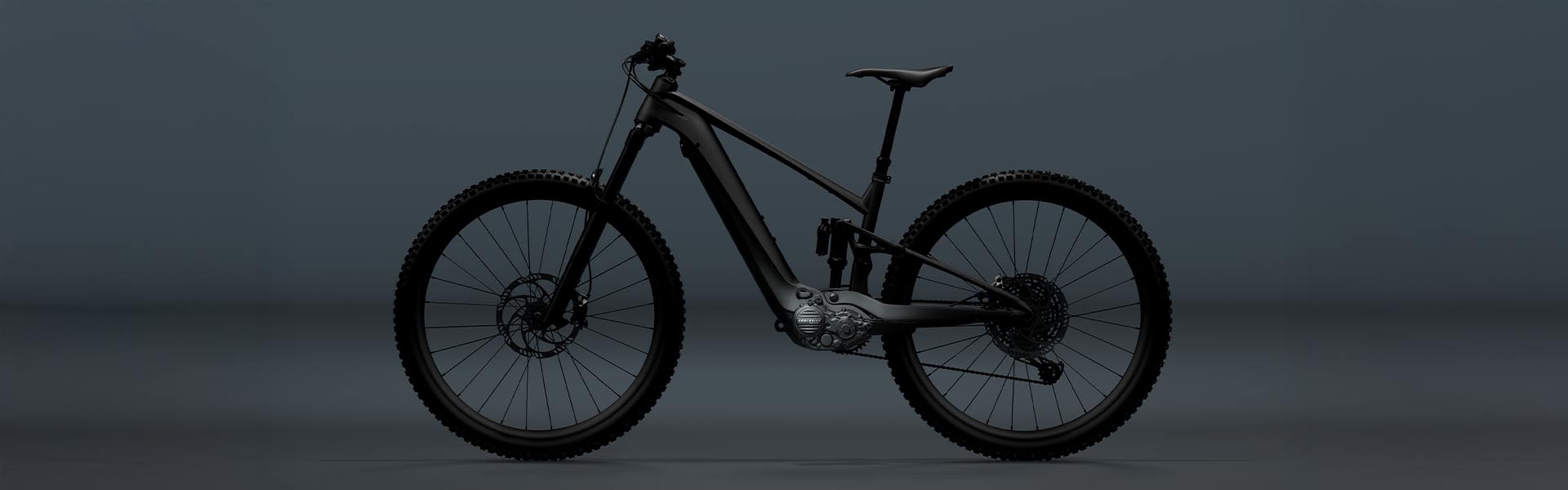 electric mountain bike silhoutte