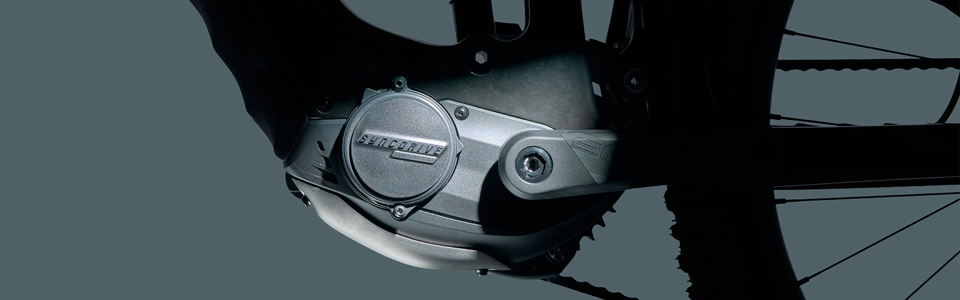 electric mountain bike motor closeup
