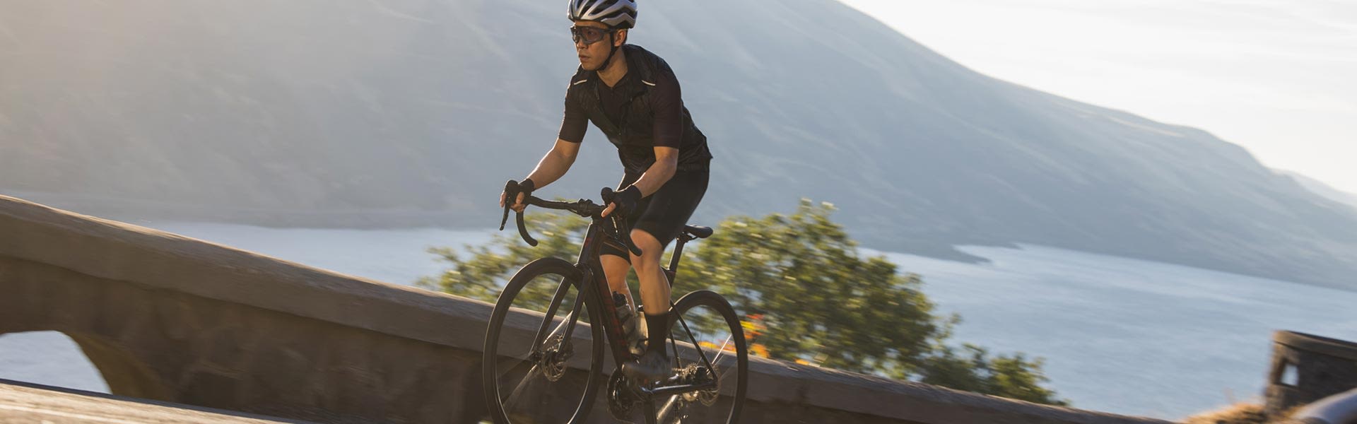 Road cyclists on endurance road bike